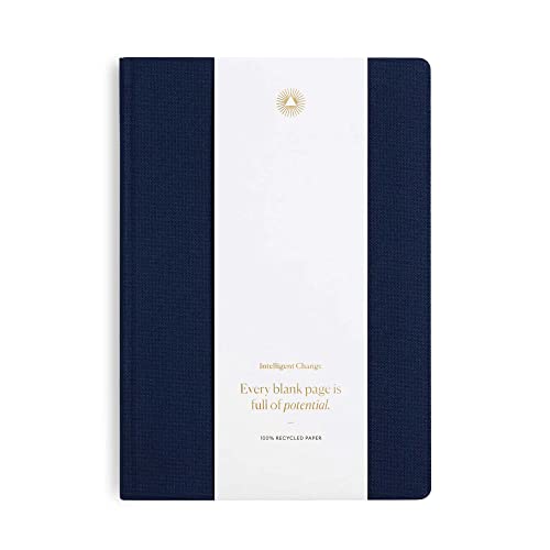 Intelligent Change Premium Notizbuch – Marineblau – liniertes Hardcover Notizbuch für Schule und Arbeit – blanko Notizblock für Notizen, To-Do-Listen, kreatives Schreiben von Intelligent Change