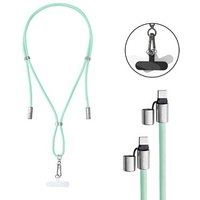 Intenso Charging Lanyard Handykette Ladekabel grün, Kabellänge: 1,65 m, 60 Watt von Intenso