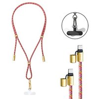 Intenso Charging Lanyard Handykette Ladekabel neon mix, Kabellänge: 1,65 m, 60 Watt von Intenso