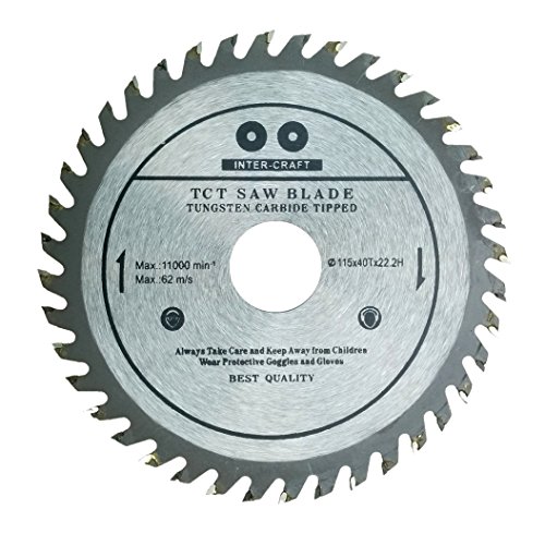 115x22,23 mm Sägeblatt Top Qualität Kreissägeblatt für Holz mit 40 TCT-Zähnen von Inter-Craft