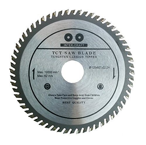 Inter-Craft 125mm 22.23 mm Top Qualität Kreissägeblatt für Holz mit 60 Zähne von Inter-Craft
