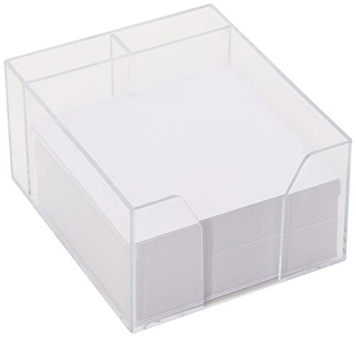 Interdruk Zettelklotz - Notizklotz - Zettelbox - 85 x 85 x 35 mm - Circa 350 Lose Blätter - Weiß von Interdruk