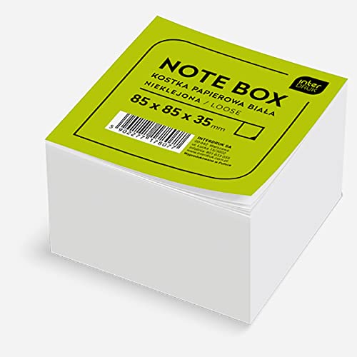 Interdruk Zettelklotz - Notizklotz - Ersatzpapier für Zettelbox - 85 x 85 x 35 mm - Circa 350 Lose Blätter - Weiß Interdruk Zettelklotz - Notizklotz - Ersatzpapier für Zettelbox - 85 x 85 x 35 mm - Circa 350 Lose Blätter - Weiß von Interdruk