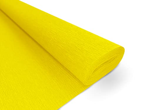 Interdruk Krepppapier Premium 160 g/m2 für Floristen und Kunstprojekte - 104 Gelb von Interdruk