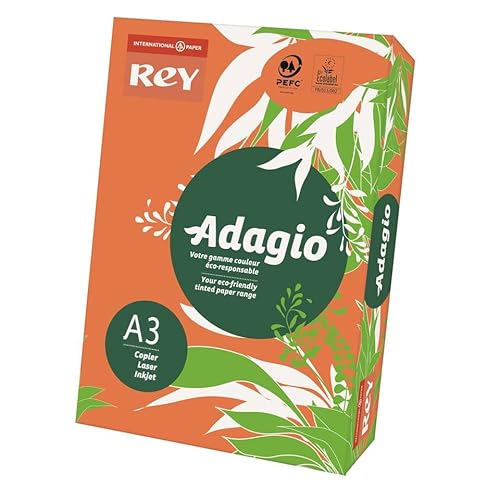 Farbiges Papier A3 International Paper Rey Adagio Orange 21 von International Paper