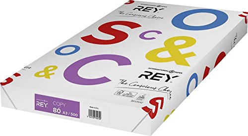 REY® COPY Reprografisches Papier, weiß, 80 g, A3, PEFC™, 500 Blatt von International Paper