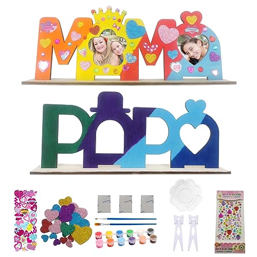 Intertest MAMA und PAPA Holzbuchstaben Bastelset MAMA PAPA Geschenke,Papa und Mama Holz Bilderrahmen Geburtstagsgeschenk,Weihnachten Geschenk von Kindern an Mama und Papa Intertest MAMA und PAPA Holzbuchstaben Bastelset MAMA PAPA Geschenke,Papa und Mama Holz Bilderrahmen Geburtstagsgeschenk,Weihnachten Geschenk von Kindern an Mama und Papa von Intertest