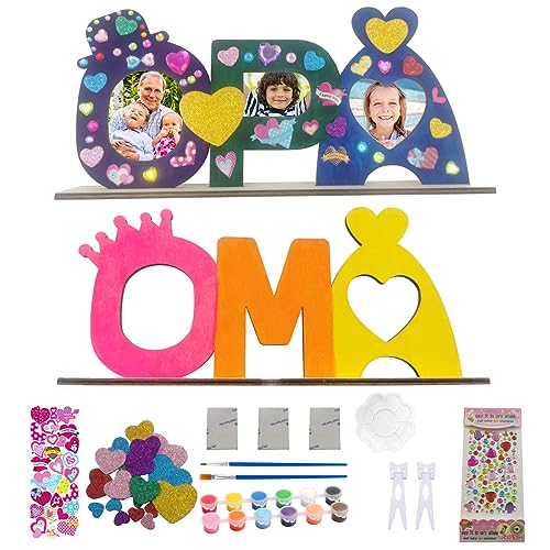 Intertest Oma und Opa Holzbuchstaben Bastelset Geschenk,Mit zwei Montagemodi,Oma und Opa Holz Bilderrahmen Geburtstagsgeschenk,Enkel Enkelin Geschenke für Oma und Opa Weihnachten Geschenk Intertest Oma und Opa Holzbuchstaben Bastelset Geschenk,Mit zwei Montagemodi,Oma und Opa Holz Bilderrahmen Geburtstagsgeschenk,Enkel Enkelin Geschenke für Oma und Opa Weihnachten Geschenk von Intertest