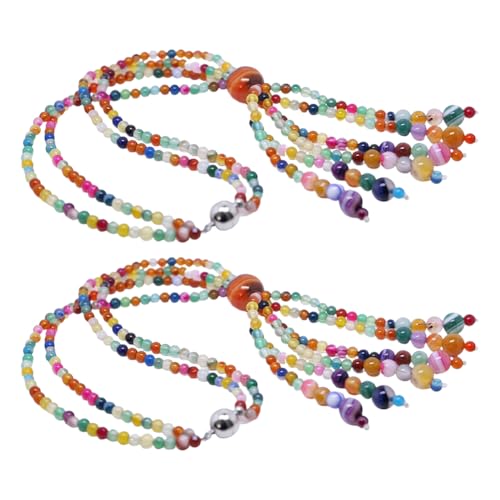 Introti Magnetische Vorhang-Raffhalter, Boho-Stil, bunte Perlen, Vorhanghalter für Zuhause, Büro Introti Magnetische Vorhang-Raffhalter, Boho-Stil, bunte Perlen, Vorhanghalter für Zuhause, Büro von Introti