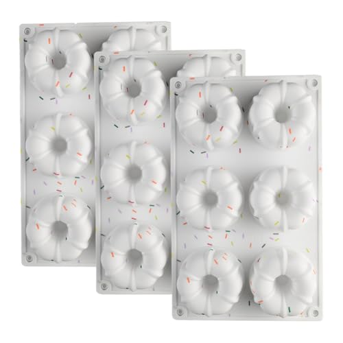 Introti Silikonform mit 6 Mulden, Donut-Form mit metallverstärktem Rahmen, Donut-Bagel-Formen, antihaftbeschichtet, Backform, Küche, Kochutensilien Introti Silikonform mit 6 Mulden, Donut-Form mit metallverstärktem Rahmen, Donut-Bagel-Formen, antihaftbeschichtet, Backform, Küche, Kochutensilien von Introti