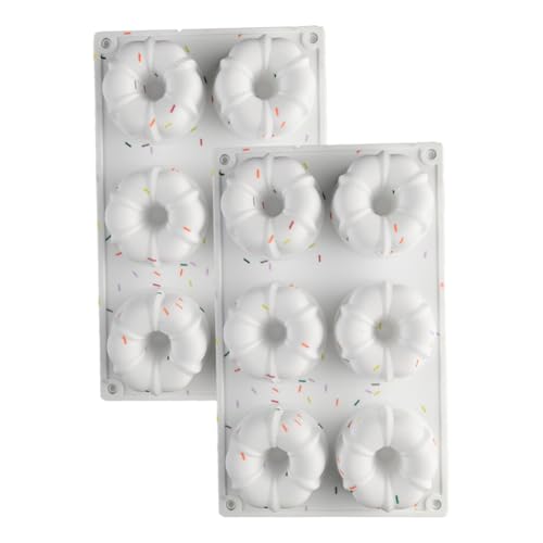 Introti Silikonform mit 6 Mulden, Donut-Form mit metallverstärktem Rahmen, Donut-Bagel-Formen, antihaftbeschichtet, Backform, Küche, Kochutensilien Introti Silikonform mit 6 Mulden, Donut-Form mit metallverstärktem Rahmen, Donut-Bagel-Formen, antihaftbeschichtet, Backform, Küche, Kochutensilien von Introti