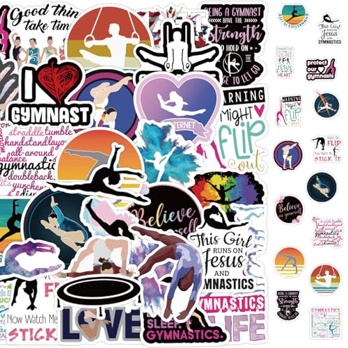 100 Stück Gymnastik Aufkleber, Vinyl Sport Stiker, Waterproof Aesthetics Graffiti Stickers, Niedliche Gymnastik Aufkleber, für Kateboard, Auto, Gepäck, Laptop, Fahrrad, Kinder, Adult, Girl 100 Stück Gymnastik Aufkleber, Vinyl Sport Stiker, Waterproof Aesthetics Graffiti Stickers, Niedliche Gymnastik Aufkleber, für Kateboard, Auto, Gepäck, Laptop, Fahrrad, Kinder, Adult, Girl von Invasye