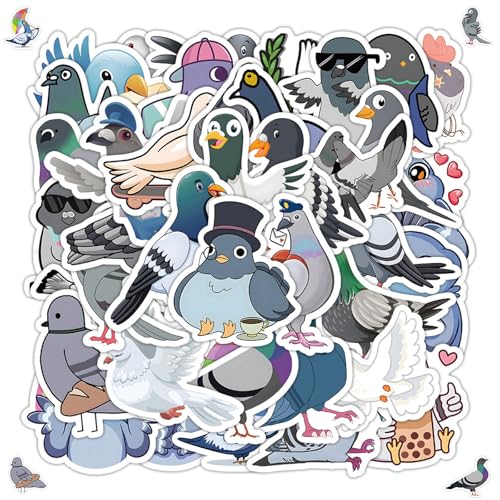 2 x 50 Stücke Taube Aufkleber, Pigeons Sticker Set, Sticker Kinder Taube, für Laptop, Gepäck, Auto, Fahrrad, Deko Geschenk, für Erwachsene Teenager Kinder von Invasye