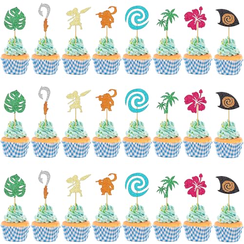 24 Stück Moana Inspiriert Cupcake Toppers, Vaiana Kuchen dekoration Plug, Vaiana Cake Topper Thema deko, für Moana Geburtstag Kuchen Deko, Kinder Geburtstag Party Dekoration, Meeres Thema Party 24 Stück Moana Inspiriert Cupcake Toppers, Vaiana Kuchen dekoration Plug, Vaiana Cake Topper Thema deko, für Moana Geburtstag Kuchen Deko, Kinder Geburtstag Party Dekoration, Meeres Thema Party von Invasye