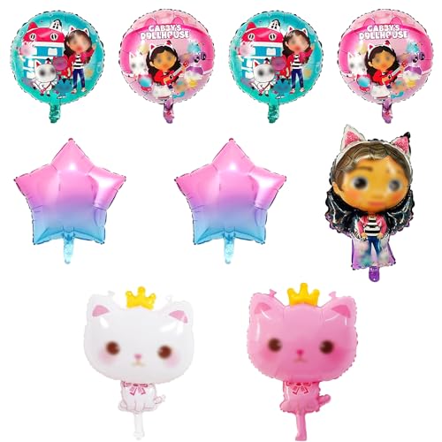 Gabby Luftballons Geburtstag Deko Mädchen, 9 Stück Gab-by Luftballons, Gabby Geburtstag Deko Folienballon, Doll House Kinder Ballon Geburtstagsdeko, Kindergeburtstag Party Supplies Gabby Luftballons Geburtstag Deko Mädchen, 9 Stück Gab-by Luftballons, Gabby Geburtstag Deko Folienballon, Doll House Kinder Ballon Geburtstagsdeko, Kindergeburtstag Party Supplies von Invasye