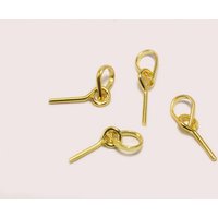Collierschlaufe mit Stift aus 925 SILBER vergoldet, 7,8x5,5x1,3 mm von inwaria