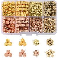 Inwaria DIY Schmuckperlen-Set – 847-tlg Buchstaben-, Stern-, Würfel- und Metallperlen von Inwaria