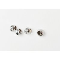 Perlen aus 925 Silber, Ø 2,5 mm, facettiert von Inwaria