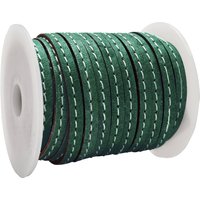 esnado Lederband mit Ziernaht  5 mm - KO/19 Grau von Inwaria