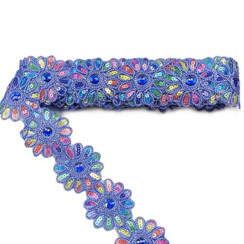 Inzegao 4,5 Meter bunte Blumenspitze, 6 cm Pailletten-Spitze zum Aufbügeln, zum Dekorieren von Kleidung, Vorhängen, Zuhause, handgefertigtes Nähen Inzegao 4,5 Meter bunte Blumenspitze, 6 cm Pailletten-Spitze zum Aufbügeln, zum Dekorieren von Kleidung, Vorhängen, Zuhause, handgefertigtes Nähen von Inzegao