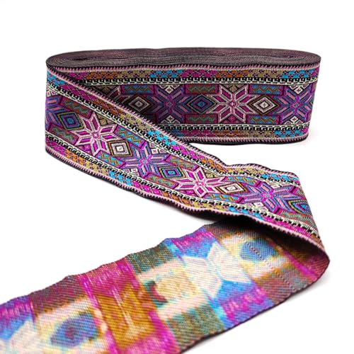 Inzegao 7.66 Yards Bohemian Stickerei Jacquard Gurtband, 5 cm breit Ethno Stil Bühne Kostüm Dekorative Spitzenbesatz Band Inzegao 7.66 Yards Bohemian Stickerei Jacquard Gurtband, 5 cm breit Ethno Stil Bühne Kostüm Dekorative Spitzenbesatz Band von Inzegao