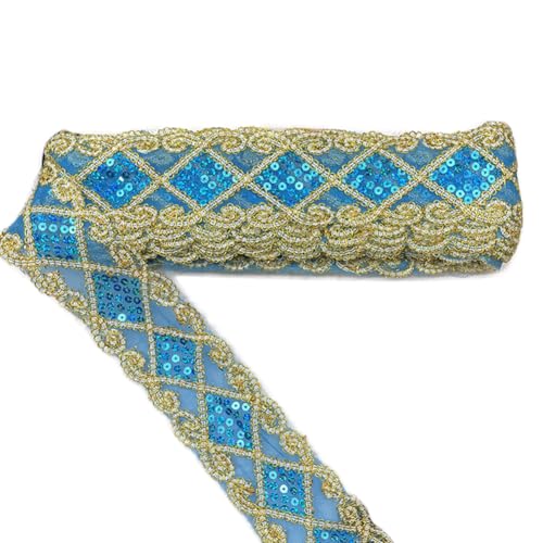 Inzegao 9,1 m goldener Pailletten-Spitzenbesatz, 6 cm, handgenäht, dekorativ, DIY, Kleidung, Vorhang, Stickerei, Netz-Spitze Inzegao 9,1 m goldener Pailletten-Spitzenbesatz, 6 cm, handgenäht, dekorativ, DIY, Kleidung, Vorhang, Stickerei, Netz-Spitze von Inzegao