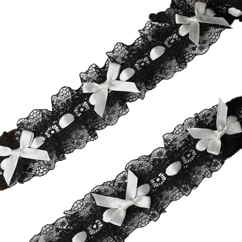 Inzegao Spitzenband, 94 cm, schwarz, für handgefertigte Bastelarbeiten, dekorative Hüte, Kleidung, Schuhe, Geschenk, 3,6 cm breit, Spitzenband Inzegao Spitzenband, 94 cm, schwarz, für handgefertigte Bastelarbeiten, dekorative Hüte, Kleidung, Schuhe, Geschenk, 3,6 cm breit, Spitzenband von Inzegao