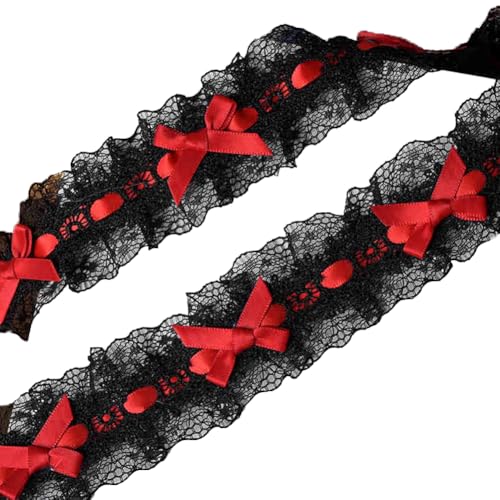 Inzegao Spitzenband, 94 cm, schwarz, für handgefertigte Bastelarbeiten, dekorative Hüte, Kleidung, Schuhe, Geschenk, 3,6 cm breit, Spitzenband Inzegao Spitzenband, 94 cm, schwarz, für handgefertigte Bastelarbeiten, dekorative Hüte, Kleidung, Schuhe, Geschenk, 3,6 cm breit, Spitzenband von Inzegao