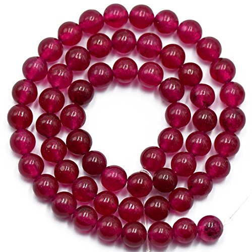 6 mm burgunderroter Jade-Edelstein, rund, lose Perlen, Strang, 38,1 cm 6 mm burgunderroter Jade-Edelstein, rund, lose Perlen, Strang, 38,1 cm von Inzopo