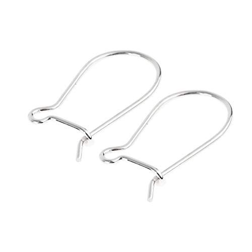 Inzopo 1 Paar 925 Sterling Silber Nieren Ohrringe Ohrhaken Schmuck Zubehör 17 x 9 mm von Inzopo