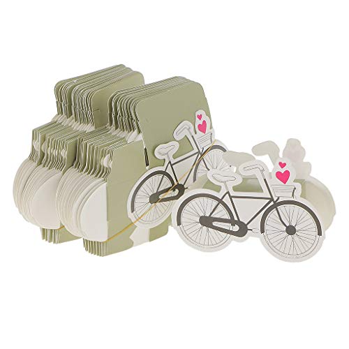 Inzopo 50 x Fahrrad-Schachteln für Schokolade, Süßigkeiten, Kuchen, Hochzeit, Party, Gastgeschenk von Inzopo