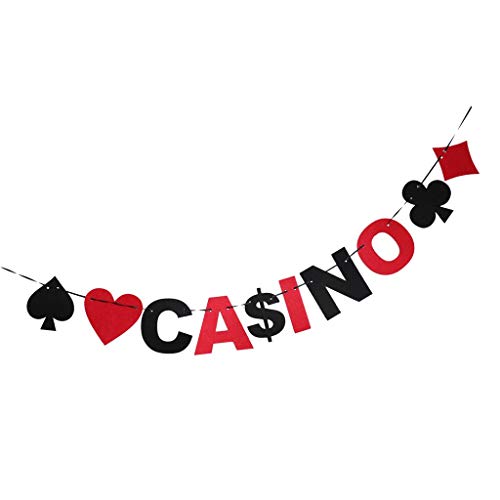 Inzopo Filz-Casino-Poker-Karte passend für US-Dollar Zeichen Wimpelkette Banner Girlande Club Pub Dekoration Inzopo Filz-Casino-Poker-Karte passend für US-Dollar Zeichen Wimpelkette Banner Girlande Club Pub Dekoration von Inzopo