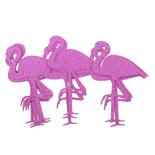 Inzopo Flamingo 12 Stück Aufkleber aus Papier, glitzernd, für Ihre Küchen- und Hochzeitsflaschen von Inzopo