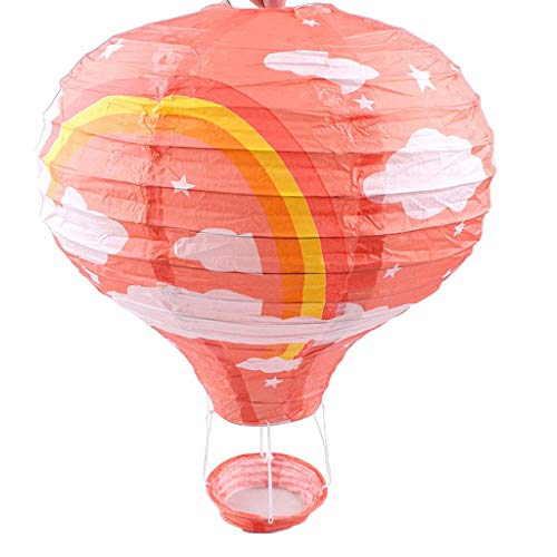 Inzopo Heißluftballon-Papierlaterne, Lampenschirm, Geburtstag, Party, Hochzeit, Blowout-Dekoration, 30 cm, Regenbogenrot Inzopo Heißluftballon-Papierlaterne, Lampenschirm, Geburtstag, Party, Hochzeit, Blowout-Dekoration, 30 cm, Regenbogenrot von Inzopo