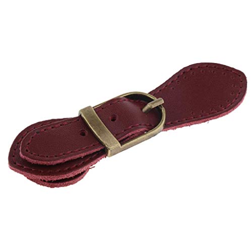 Inzopo Lederschnallen, zum Aufnähen, zum Annähen, aus echtem Leder, für Taschen, Schnallen, Ersatzbeutel, Verschluss für Reparatur, Heimwerken, Burgunderrot Inzopo Lederschnallen, zum Aufnähen, zum Annähen, aus echtem Leder, für Taschen, Schnallen, Ersatzbeutel, Verschluss für Reparatur, Heimwerken, Burgunderrot von Inzopo