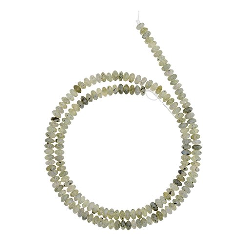 Inzopo Natürlicher Edelstein, facettierte, runde lose Perlen, 1 mm Loch, ca. 38,1 cm Länge, 155 Perlen, 1 Strang pro Beutel zur Schmuckherstellung, Labradorit-Edelstein von Inzopo