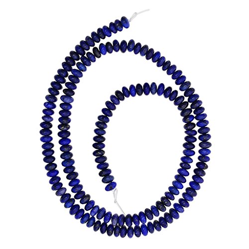 Inzopo Natürlicher Edelstein, facettierte, runde lose Perlen, 1 mm Loch, ca. 38,1 cm Länge, 155 Perlen, 1 Strang pro Beutel zur Schmuckherstellung, Lapislazuli-Edelstein, Lapislazuli-Edelstein von Inzopo