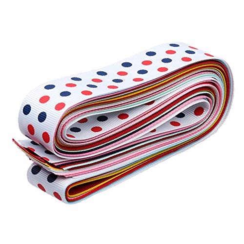 Inzopo Niedliche Ripsbänder in verschiedenen Farben, zum Nähen, für Hochzeiten, Partys, 25 mm, 11 Stück von Inzopo