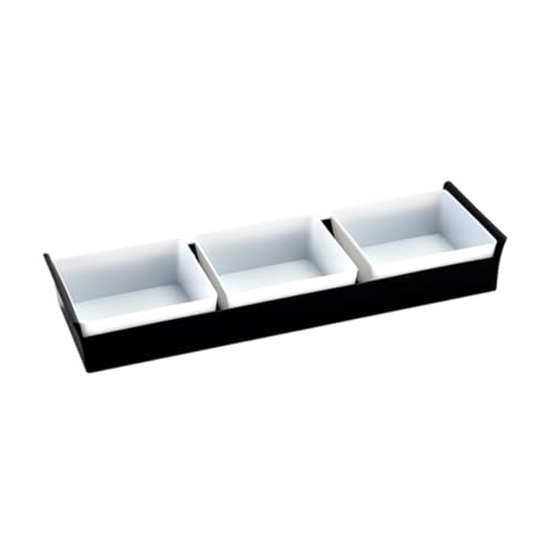 Ioensy Unterteiltes Tablett für Snacks, Süßigkeiten, Nüsse, Vielseitiges Und Praktisches Herzstück, Nussbehälter für Den Heimgebrauch, 3gitter 29.2 X 9.5 X 4.2 cm von Ioensy