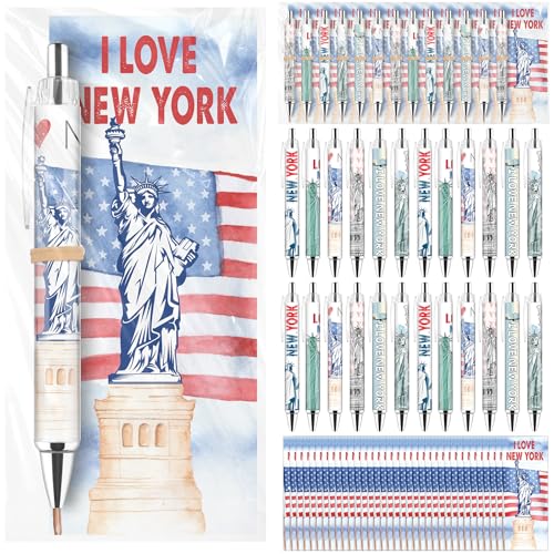 Ioffersuper New York City Kugelschreiber USA City Travel Souvenirs Geschenke Bulk mit Freiheitsstatue Karte 6 Stile einziehbarer amerikanischer Themen-Stift Love NYC Souvenirs für Schule Büro Supplies Ioffersuper New York City Kugelschreiber USA City Travel Souvenirs Geschenke Bulk mit Freiheitsstatue Karte 6 Stile einziehbarer amerikanischer Themen-Stift Love NYC Souvenirs für Schule Büro Supplies von Ioffersuper