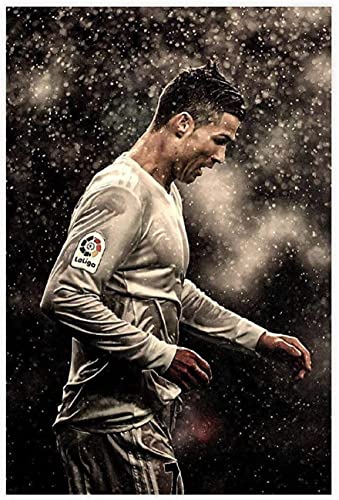 5D Diamant Painting Set FüR Erwachsene Und Kinder Fußball Fußballspieler Cristiano Ronaldo HD Sports 15 DIY Diamond Painting Kristall Strass Diamant Stickerei GemäLde 15.7"x19.7"(40x50cm) Kein Rahmen von Iooie