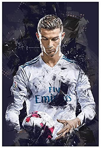 5d Diamond Painting Diamant Bilder FüR Erwachsene Und Kinder Fußballspieler Cristiano Ronaldo Bild DIY Kreuzstich Arts Craft Kristall Strass Stickerei 23.6"x35.4"(60x90cm) Kein Rahmen von Iooie