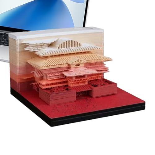 Iouyjiu 3D -Memo -Pad -Kalender 2026 - Creative Carving Art Desktop Planer | Hinweis und Memo -Pad für Zuhause, Büro, Feiertage, Geburtstag, Hauswarming, Neujahrsgeschenk von Iouyjiu