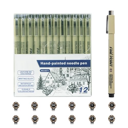 Iouyjiu Art Pens Set, Pigment Markers, Fine Point Drawing Tools, Smooth Ink Flow, Ergonomic Non-Slip Grip, Perfect for Sketching, School Projects, Teen Artist Supplies, 135mm Multicolor von Iouyjiu