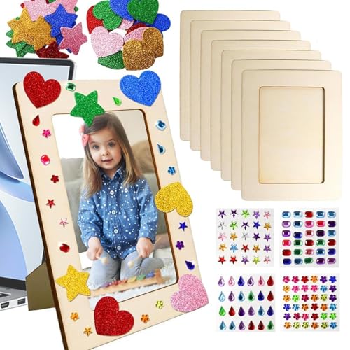 Iouyjiu Bilderrahmen aus Holz – Holzrahmen für kreative Aktivitäten, elegantes Display-Set mit Glitzeraufklebern und Sternen und Herzen, 20 x 15 cm, für Kinderzimmer, Hochzeit, Tisch, Schlafzimmer Iouyjiu Bilderrahmen aus Holz – Holzrahmen für kreative Aktivitäten, elegantes Display-Set mit Glitzeraufklebern und Sternen und Herzen, 20 x 15 cm, für Kinderzimmer, Hochzeit, Tisch, Schlafzimmer von Iouyjiu