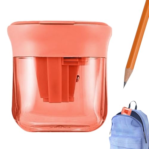 Iouyjiu Bleistiftspitzer für Bleistifte – Schärfer mit drei Löchern mit staubgeschütztem Deckel, kompaktes Schulzubehör für Mädchen, Jugendliche von Iouyjiu