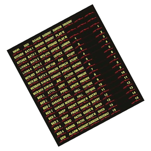 Iouyjiu Etiketten für Schalttafel – Aufkleber für Sicherungskasten und Schutzschalterpanel, farbige Marker für Elektriker – Schlafzimmer, Wohnzimmer, Garten, Keller, Auffahrt Iouyjiu Etiketten für Schalttafel – Aufkleber für Sicherungskasten und Schutzschalterpanel, farbige Marker für Elektriker – Schlafzimmer, Wohnzimmer, Garten, Keller, Auffahrt von Iouyjiu
