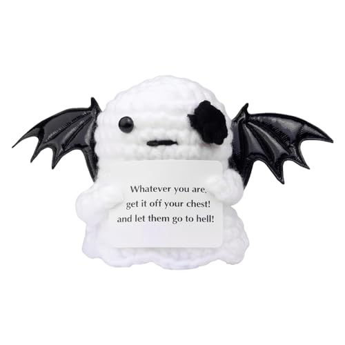 Iouyjiu Funny Hook Ghost, Handmade Knitted Wool Ghost Doll, Motivational Emotion Plush Toy for Desk Decoration in School Dorm Office Bedroom Gift for Women Teens Mom Friends Use 5.12 x 2.56 in Iouyjiu Funny Hook Ghost, Handmade Knitted Wool Ghost Doll, Motivational Emotion Plush Toy for Desk Decoration in School Dorm Office Bedroom Gift for Women Teens Mom Friends Use 5.12 x 2.56 in von Iouyjiu