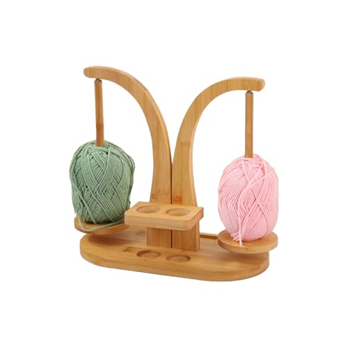 Iouyjiu Garnspule | Magnetische Halterung aus Holz für Knäuel | Werkzeug mit doppelten Drehstiften für Handarbeiten Frauen Männer Haus Häkeln Iouyjiu Garnspule | Magnetische Halterung aus Holz für Knäuel | Werkzeug mit doppelten Drehstiften für Handarbeiten Frauen Männer Haus Häkeln von Iouyjiu