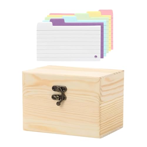 Iouyjiu Index Card Box, Holznote, Holz, kompakt, Größe leicht, Build File, Organizer, Notizkarten, Postkarte, Rezept, 14 x 9 x 10 cm Iouyjiu Index Card Box, Holznote, Holz, kompakt, Größe leicht, Build File, Organizer, Notizkarten, Postkarte, Rezept, 14 x 9 x 10 cm von Iouyjiu